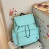 Nueva Moda Estilo Perezoso Simple Mochila con Cordón Estilo Japonés Transfronterizo Casual Mochila para Estudiante Universitario Mochila de Viaje para Mujer