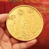 Dropshipping: Ornamento Redondo de Latão Cidade Montanha e Mar, apresentando o Sol, a Lua, o Tai Chi, os Oito Trigramas e os Quatro Símbolos, uma peça decorativa para casa ou entrada