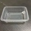 Suministro directo de fábrica bandeja de almacenamiento rectangular transparente universal empaque personalizado para cangrejos de río caja de plástico caja de embalaje al por mayor