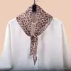 2024 Nuevo Verano Moda Europea y Americana Estampado de Leopardo Corbata Bufanda de Seda Combinación para Todo Algodón y Lino Diamante Diadema