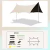 Tenda com Toldo de Vinil Conjunto de Equipamentos para Piquenique ao Ar Livre Camping Toldo Solar de Camping em Forma de Borboleta Lona de Grande Espaço