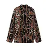 Suéter de punto jacquard de manga larga con estampado de leopardo, cuello alto, moda casual europea y americana, superventas de AliExpress, moderno