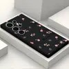 Estilo Fresco de Primavera Estampa Floral Capa de Celular Galaxy S26 Ultra Samsung S25 Borda Reta TPU Capa Protetora para Meninas