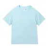 Camiseta de Verano Unisex de Algodón Puro Manga Corta 220g Cuello Redondo Algodón Peinado Casual Holgada Ropa Versátil de Color Sólido