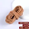 Cordón de Cuero de Vaca de 3 mm, Cordón Redondo, Cordón Plano de Cuero, Accesorios para Joyería Hecha a Mano DIY, Cordón de Gamuza, Cordón de Piel de Ciervo