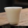 Xícara de Chá Kung Fu de Cerâmica Xícara de Mestre Borda Dourada Xícara de Chá de Porcelana Branca Tigela de Chá para Casa Xícara de Chá Branca Pura Fabricante de Chá