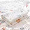 Toalla de baño suave para bebé, gasa de algodón para recién nacidos, clase A, para primavera y verano, fina, de 3 capas