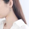 Pendientes de aro de plata de ley S925 con Ojo del Diablo para mujer, temperamento coreano, personalidad, pendientes de aro simples, pendientes retro para mujer
