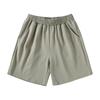 Verão 2025 Shorts de Algodão de Secagem Rápida Cor Névoa 240g Largos Simples Americanos Marca de Moda de Rua Casual Calças Cinco Pontos