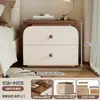 Mesa de Cabeceira de Madeira Maciça Grau FAS 2026 Nova Pequena para Quarto de Casa Estilo Vintage Creme Simples Moderno Armário de Armazenamento