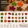 Fornecimento transfronteiriço de jogos americanos e porta-copos de feltro de Natal, adequados para hotéis, restaurantes e uso doméstico, jogos americanos de feltro de Halloween