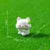 Figura de Gato Cumprimentando Fofa para Paisagens em Miniatura, Acessórios de Decoração de Jardim DIY, Enfeites em Miniatura