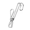 Suministros de limpieza para el hogar: percha de alambre de acero de cola larga con pinzas, herramienta multifuncional para colgar y cuidar bolsos de cuero y artículos de cuero