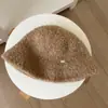 Chapéu de Pescador de Pelúcia para Afinar o Rosto Estilo Coreano para Mulheres, Chapéu de Moda Outono e Inverno, Chapéu Bucket Simples e Quente Versátil