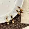 Pendientes de Cadena con Estampado de Leopardo Retro Estilo Francés para Mujer, Pendientes de Aro de Alta Gama, Pendientes y Aretes Sexy Personalizados