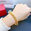 Pulseira feminina de ouro areia do Vietnã oca cauda de fênix fivela pulseira aberta banhada a ouro 24k pulseira por muito tempo não desbota atacado