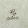14K ouro dupla face corte padrão trevo de quatro folhas através de contas de buraco diy acessórios artesanais borboleta frisada material