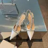 Elegantes sapatos de salto baixo estilo francês, sapatos sociais de bico fino para socialites, sapatos brancos de salto alto estilo fada, sandálias de salto agulha com strass e bico fechado para mulheres, verão