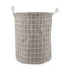 Cesta plegable impermeable de tela de algodón y lino a cuadros, grande, para ropa sucia, para el hogar, para guardar juguetes, para la colada y la compra.