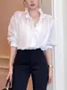 Ropa de Verano Súper Trendy 2026, Tops Únicos y Súper Elegantes, Lujo de Alta Gama, Camisa Blanca de Moda con Borde de Volantes para Protección Solar para Mujer