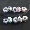 Cuentas de Aplique Jingdezhen Accesorios para Joyería DIY Agujero Grande Cuentas de Cerámica Azul y Blanca Accesorios para Pulseras de Ropa Cuentas de Porcelana Hechas a Mano