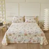 Cb # 13374 Lençóis de Algodão Estampados para Cama de Solteiro Protetor de Colchão Cobertura de Cama Colcha à Prova de Poeira Lençóis 1.5M1.8M2M Cama Casa