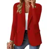 Nuevos colores 2025, estilo europeo y americano, blazer cárdigan de manga larga liso más vendido en otoño para mujer en Amazon y WISH