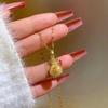 Collar de Bolsa de la Fortuna Hueca para Mujer Nicho Ins Bolsa de Dinero Regalo de San Valentín Cadena para Clavícula Bolsa de la Fortuna en Oro Vivo en Stock