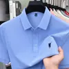 Camisa Polo Bordada con Logo de Caballo Transfronterizo para Hombre Verano 2026 Nueva Color Sólido Casual de Negocios Transpirable Media Manga Camiseta para Hombre