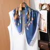 Pañuelo Cuadrado Retro Francés de los 70 para Mujer, Pañuelo de Seda de Alta Gama para el Trabajo, Elegante y con Estilo, Combinado con una Camisa, Pañuelo Pequeño, Chal para Protección Solar