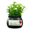 Adornos para Coche, Flores Artificiales, Plantas en Maceta de Cerámica para Montar en el Coche, Plantas Verdes de Plástico, Frutas Propicias, Decoraciones Creativas de Resina para el Coche en el Coche