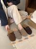 Edición de Piel de Vaca Zuyaolan ~ Zapatos Birkenstock Forrados de Borrego con Suela Gruesa Nuevos Otoño/Invierno 2024 Mocasines Medios de Cuero Retro Baotou