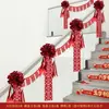 Decoração de Corrimão de Escada de Casamento Conjunto de Arranjo para Quarto da Noiva Flor de Puxar Lateral Feminina de Casamento Escada Rolante Coleção de Suprimentos de Enfeites de Casamento