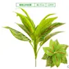 [Planta de Hierba de 12 Hojas Individual] Plantas Simuladas con Hierba Sala de Estar Centro Comercial Fondo Sala de Exposiciones Decoración Adornos de Paisajismo de Plástico