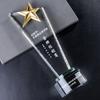 Lavagem ácida Cristal cinco pontas estrela troféu produção de fim de ano prêmio empresa empresa presente lembrança troféu de cristal lettering