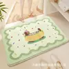 Tapete de Chão Decorativo Absorvente Estilo Japonês e Coreano Desenho Animado Fofo Imitação de Caxemira para Banheiro Antiderrapante e Resistente a Manchas Quarto Amigo da Pele e Confortável