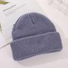 Gorro de punto transfronterizo de color sólido, gorro de punto de invierno, gorro de punto de lana para hombres y mujeres, estudiantes, gorro melón