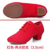 Zapatos de Baile Latino para Mujer, Tacones Altos, Zapatos de Baile para Adultos de Cuatro Estaciones, Especial para Profesores, Práctica, Sociales, Estándar Nacional, Zapatos de Baile de Tela Oxford