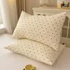 Funda de almohada floral ins francesa funda de almohada para núcleo de almohada individual doble paquete de par estilo pastoral dormitorio estudiantil 48*74