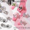 Explosiones rojas netas Emperatriz Viuda Manicura Aleación Joyería Planeta Super Flash Corazón Torcido Diamante Estéreo Uñas con Joyería de Diamantes al por mayor