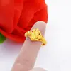 Anel de ouro de areia vietnamita feminino, não desbota, anel versátil, temperamento, banhado a ouro, anel de amor vivo, abertura ajustável, atacado