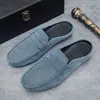 Sapatos de Lã para Homem, Slip-Ons Respiráveis de Meia Taça para Dedo do Pé, Meias-Pantufa Slip-On, Mocassins Sem Salto para Homem