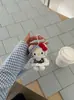[Kitty Sombrero de Paja] Colgante de Kitty para Vacaciones de Verano Joyería Linda Muñeca Rosa Colgante de Peluche Regalo Nuevo