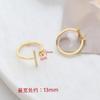 Ins Bolso de Perlas Insertable Versátil para Nicho Anillo Chapado en Oro Oro Real Platino diy Anillo Casero Diario Soporte para Anillo