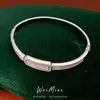 Pulsera con cierre rectangular de circonia chapada en oro real de 18 quilates, versátil para el uso diario, joyería de nicho de lujo ligero