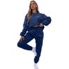 Ropa de Otoño e Invierno Europea y Americana Transfronteriza Sudadera con Cuello Redondo Estampada Traje de Pantalón Moda Casual para Mujer Sudadera de Manga Larga Traje Stock Disponible