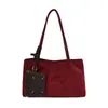 Bolso de mano nuevo para mujer, gran capacidad, versátil para el uso diario, de alta gama, adecuado para ir al trabajo, hecho de gamuza, bolso de hombro, bolso tote, diseño de nicho