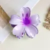 Pinza para el Cabello de Plumeria con Gradiente Dulce Transfronteriza para Niñas, Pasador Floral de Alta Gama, Pinza de Tiburón Accesorio para el Cabello para la Parte Posterior de la Cabeza
