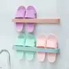 Estante para Pantuflas de Baño Montado en la Pared Sin Taladro Estante para Zapatos de Pantuflas de Baño Montado en la Pared Almacenamiento Colgante Sin Taladro