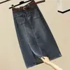 692 Falda vaquera vintage en stock con cinturón, Sin devoluciones ni cambios